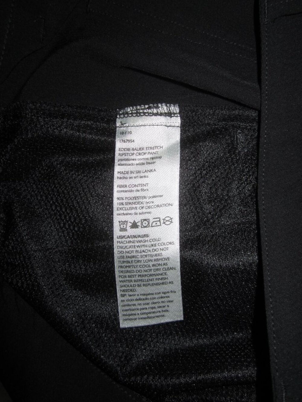 EDDIE BAUER Stretch Ripstop Crop Pants Black Women's 10 - Picture 9 of 12